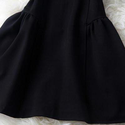 Long Sleeve Dress In Black Hj06ku
