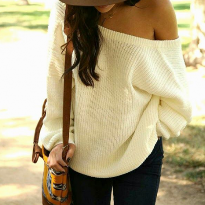 Long-sleeved Knit Sweater