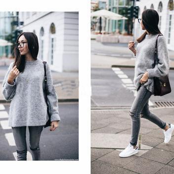 Loose Round Neck Knit Sweater Gdf111401h