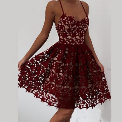 Fashion Lace Sling Backless Dress FD42301RE on Luulla