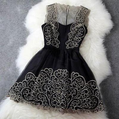 Black Lace Dress XD01MH