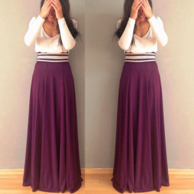 Purple Maxi Skirt BVN6403EY