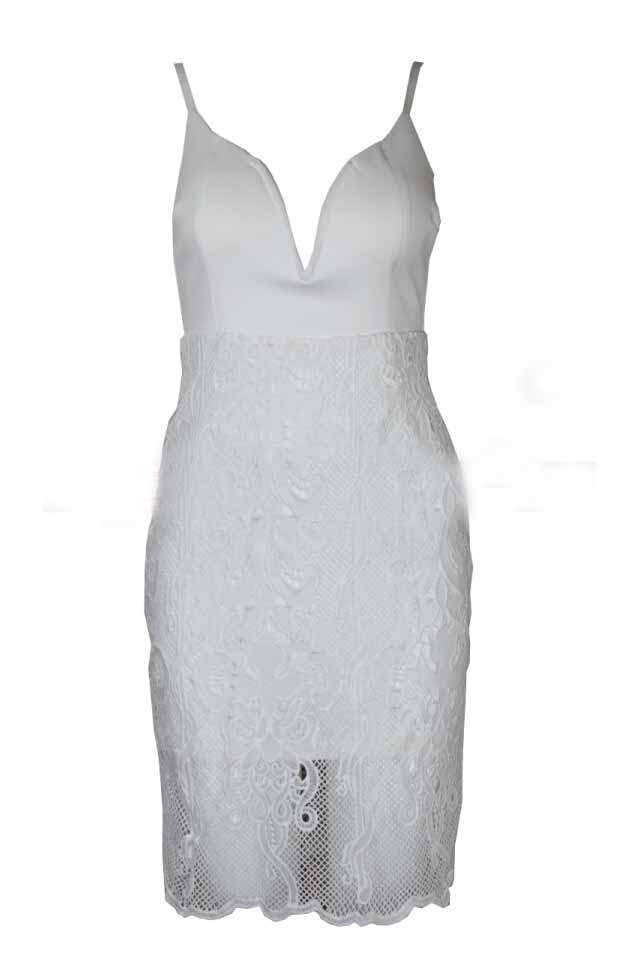 Women's Fashion Lace Sling Off-neck Slim Fit Dress