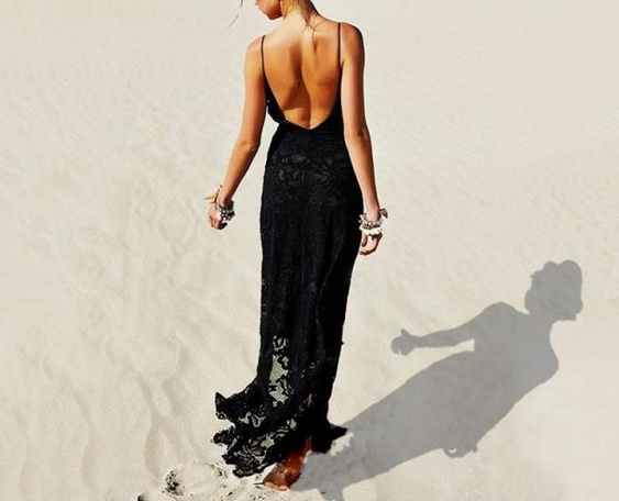 Lena Three-Dimensional Lace Sling Dress