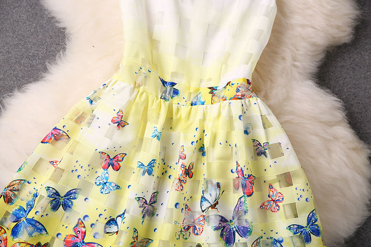 The Butterfly Plaid Sleeveless Dress [d42422rt] on Luulla