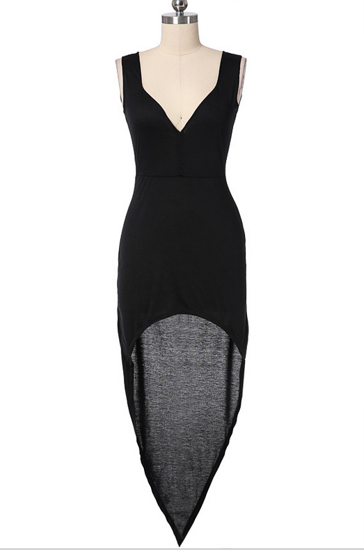 Sexy Slim V Neck Black Dress Fdg3 On Luulla 9926